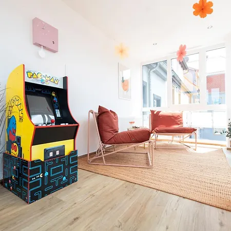 Bunter Hund - Zentrales Apartment, Parkplatz, Wintergarten, Kinderzimmer Daire Rothenburg ob der Tauber